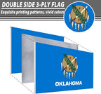 FLAGWIN Oklahoma Flag 3x5 FT - Double Sided Polyester Oklahoma State Flag Outdoor 3 Ply - Vivid Color and Fade Proof State of Oklahoma Flags with Brass Grommets