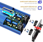 2000Watt Pure Sine Wave Power Inverter 12V DC to 110V 120V AC ETL UL458 Compatible with Lithium Battery Starlink for Off-Grid Solar RV Home Truck with 2.4A USB Ports & 1AC Terminal Block by VOLTWORKS