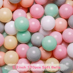 GOGOSO Ball Pit Balls Crush Proof Non-Toxic Plastic Balls Babies Kids Toy Bulk Pack 170pcs 2.2inchs