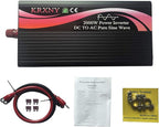 Power Inverter Converter 2000W 24V DC to 110V 120V AC 60HZ Pure Sine Wave with LED Display for Car RV Home Solar