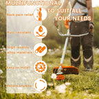 String Trimmers Handle, Ergonomic Trimmer Grip, Weedeater Handle with Bracket Clamp, for Lawn Care, Landscaping, Yard Trim