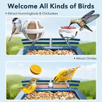 PeckCam® Bird Feeder with Camera Solar Powered, AI Identify & Auto Capture, 2K HD Live Video Smart Bird Feeder Camera Instant Notifications in Backyard, Gift for Bird Lovers