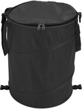 Zunate Collapsible Garden Waste Bag, 24 Gallon, Reusable Outdoor Trash Can with Lid