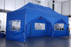 COBIZI 10x20 Pop Up Canopy with 6 Sidewall,Heavy Duty Canopy UPF 50+ All Season Wind Waterproof Commercial Outdoor Wedding Party Tents for Parties Canopy Gazebo with Roller Bag(10 x 20 ft Gray)