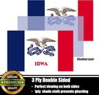 Iowa Flag 3x5 FT Sturdy for Outside, Heavy Duty 3Ply Polyester Iowa State Flags Outdoor, Double Sided Long Lasting IA State Flag Brass Grommets