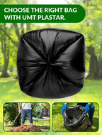 150 Count Heavy Duty Black Trash Bags, 40-45 Gallon, 38x46 Inches, 20 Micron Thick Large Garbage Bags
