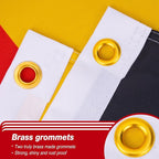 Germany German Flag 3x5 ft Outdoor, Double Sided 3 Ply Heavy Duty National Flag for DE, 100% Quality Polyester German Banner with Brass Grommets 4 Rows Stitches