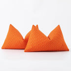 Kevin Textile Fall Outdoor Waterproof Throw Pillow Covers Pack of 2 Farmhouse Decorative Cushion Covers for Garden Patio Tent Balcony Bench Couch Sofa 12x20 Inch, Orange