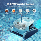 Poolmate Hydro 4 Cordless Robotic Pool Cleaner, Pool Cleaners for Inground Pools with APP Control, 4.1L Filter Basket, 210 Mins Runtime Pool Robot Vacuum Ideal for Aboveground Pools Up to 1614 sq.ft