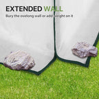 EAGLE PEAK Woven Replacement Cover for 12x8 Portable Walk-in Pop up Greenhouse, Front and Rear Roll-Up Zipper Entry Doors and 4 Roll-Up Side Windows (Frame Not Included), White
