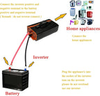1000W Power Inverter 24V DC to 110V 120V AC Pure Sine Wave Converter LCD Display for Car RV Truck Off Grid Home Solar with Handle