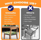 Square Corner Seat Cushions, 19" x 19" x 3", Set of 4, Indoor Outdoor Water Repellent Universal Chair Pads with Ties for Patio Furniture, Garden Dining Chairs, Blue Flower