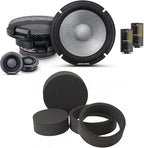 Alpine R2-S65C High-Resolution 2-Way Speaker Set / 6.5" with RKFR65 3-Piece Foam Fast Ring Speaker Enhancement