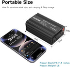 400W Power Inverter, FSATBTNE DC 12V to 110V AC Car Plug Adapter Outlet Converter with [65W PD USB-C] & [18W QC USB-A] Fast Charging Ports and 2 AC Outlets Car Power Inverters for Vehicles Black