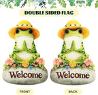 Frog Yoga Garden Flags 12x18 Inch Double Sided, Spring Summer Welcome Banner Small Yard Flags for Outside, Farmhouse Front Porch Home Outdoor Seasonal Decor Holiday All Seasons Decoration