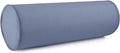 Austin Horn Classics Sunbrella Set of 2 Zippered Neck Bolster Pillow, Made with Sunbrella Fabric, Cylinder Pillows, for Couch & Bed, Decorative Round Throw Pillow, Back & Neck Support (Denim)