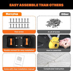 Compost Tumbler, Easy Assemble & Efficient Outdoor Compost Bin, 45 Gallon/170 Liter Large Dual Chamber Rotating Composter for Garden, Kitchen, and Yard Waste, Orange Door