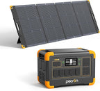 pecron Solar Generator E1000LFP with 200W Solar Panel, 1024Wh/1800W LiFePO4 Battery Backup, Portable Power Station Expandable to 4096Wh, Fast Charging Power Station for Emergencies, Camping, RV, Home