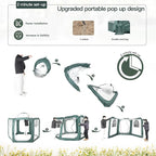 Porayhut Pop up Greenhouse Tent,Portable Large Walk-in Plant House 10’X10’ ,Indoor Outdoor Gardening Plant Sunshine Room with PVC Mesh Cloth Cover for Protecting Plant from Cold Frost & Birds