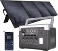 OUKITEL P1000 Plus 1800W/1024Wh Power Station with 400W Solar Panel, 1200W Fast Charging, Solar Generator with 4 AC Outlets (3600W Peak), APP Control Battery Backup for Home, Camping & RVs