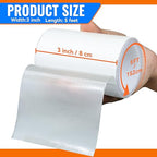 3.15" x 5' TPU Waterproof Tape for Repair Inflatables, Heavy Duty Patch Kit for Tent, Pool Float, RV Roof, Duct