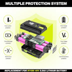 5.0Ah Replacement for Ryobi 40V Battery Lithium Ion Compatible with Ryobi Battery 40V Cordless Power 40 Volt Battery OP4040 OP40401 OP4026 OP40261 OP4050 OP40201 OP40601