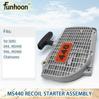 1128 080 2104 Recoil Starter Assembly for Stihl 044 046 MS440 MS460 Chainsaws Pull Start Assembly