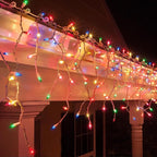 Vigdur 2 Packs 13ft 50 Multi-Color Christmas Lights on White Wire Cord, UL Approved Connectable Outdoor String Lights for Xmas Patio Home Party Garden Decor(Multicolor)