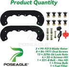 99-9313 Snow Blower Paddles Replaces 99 9313, 125-1128, 88-0771, 55-9251, 55-9252 for Toro Power Clear 621, 721, CCR2000, CCR2400, CCR2450, CCR2500, CCR3000, CCR3600, CCR3650 Snowthrowers