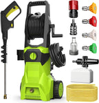 Pressure Washer, 5000PSI Power Washer with 4 Quick Connect Nozzles & Foam Cannon & 52 FT Hose Reel, Portable High Pressure Washer Cleaning Machine for Cars Fences Patios