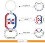 Dominican Republic Beer Bottle Opener Keychain - Oval Shape