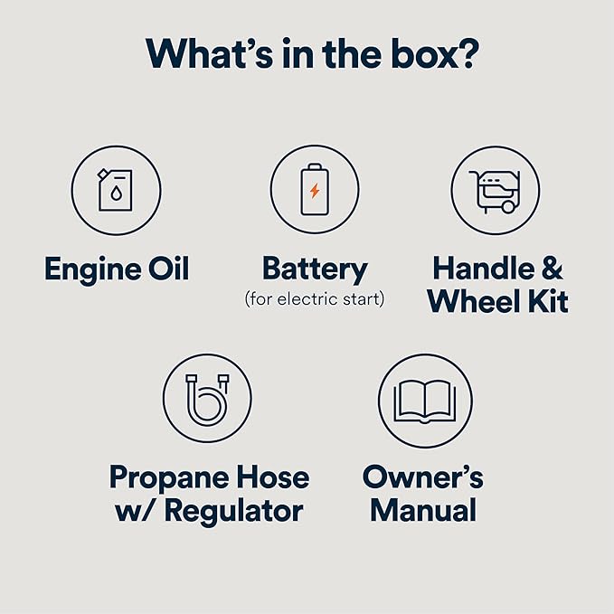 Generac 12,500 Starting Watt Tri-Fuel Portable Generator - Electric Start - Gas, Propane or Natural Gas - Home Backup, Jobsite, or RV - Quiet Operation - Long Runtime - 49-State Compliant