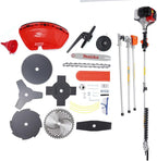 Gas String Trimmer, 10 in 1 52cc 2-Stroke Cordless Gasoline Brush Cutter Grass Gas Powered Straight Shaft Wacker Weed Eater Lawn Mower Multi Yard Care Tools for Home Garden Yard Care