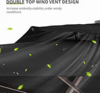 JZAC & QZYD 10 X 13 FT Cantilever Patio Umbrella Outdoor Large Heavy Duty Rectangle Offset Double Top Umbrellas with 360° Rotation for Pool Deck Backyard Garden, Black