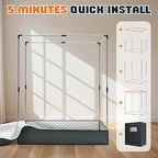 Albott 2 Person Steam Sauna for Home, Portable Sauna Tent with 3L 1500W Steamer, Extra Large Size 4.9’ x 3.3’ x 5.9’ Full Body Home Spa, Remote Control, Folding Chair, Grey