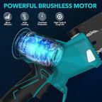 Mini Chainsaw, 8" & 6" Hand Held Cordless Chain Saw with Auto-Oiler, Portable Small Electric Saw Brushless with 2x4.0AH Battery for Tree Pruning Wood Cutting