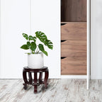 Hemoton Wooden Planter Stand Oriental Style Plant Stand Plant Holder Stool Chinese Display Pedestal Fishbowl Vase Aquarium Table Lamp Teapot Stand for Home Patio