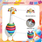 Mexican Porch Goose Outfits for 23" Plastic Porch Goose Outfit Goose Clothes for Cement Goose for Indoor Outdoor Garden Yard Lawn Patio Art Decor(MXG)