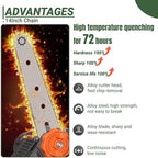 4-Pack 14 Inch Chainsaw Chain,3/8" LP Pitch .050" Gauge 52 Drive Links Compatible with Husqvarna 120,Echo CS-310,Ryobi RY3714 Craftsman,Greenworks,Earthwise,Makita,Poulan,Husqvarna Chainsaws