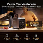 EF ECOFLOW Portable Power Station DELTA 3 Max Plus, 2048Wh LiFePO4 Battery, Solar Generator (Solar Panel Optional), 3000W Max Output, Fast 0–80% Recharge in 64mins, Reliable Home Backup & RV Camping