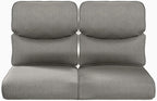 Pop 22x25/22x24 Outdoor Seat Cushions Set of 2 - Comfortable High Back Water-Resistant Patio Wicker Chairs Cushion for Dining Rocker Glider Loveseat Couch Sectional Sofa - Grey/Smile