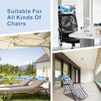 JMGBird Outdoor Pillow for Chaise Lounge Chair Set of 4 Waterproof Headrest Pillow Lumbar Pillows with Insert & Adjustable Elastic Strap for Beach Poolside Patio Office, 10x16 Inch
