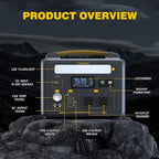 VTOMAN 939Wh Portable Power Station Bundle with Extra Battery & 110W Solar Panel Included - Up to 1200W Solar Power Generator for Home Backup, Off-grid, Road Trip, RV, Camping, Fishing, Emergencies