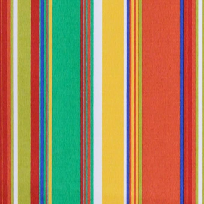 RSH DECOR Deep Seating Cushion with Pillow Back | 23.5” x 25” x 5" Seat | Water and Fade-Resistant Spun Fabric | Made in USA | Outdoor Chair Cushion Set for Patio Furniture (Bright Colorful Stripe)