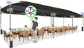 COBIZI 10x30 Pop Up Canopy with Air Vent Ez Pop Up Party 10x30 Canopies Tent Waterproof and UPF50+,Outdoor Canopy Tent for Parties Wedding Events,with Roller Bag, Sandbags, Black