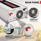 Tundra M Series - Truck Power Inverter - Modified Sine Wave 2500W / 12 Volts DC to 120 Volts AC - M2500