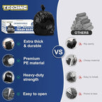 Large 40-45 Gallon Trash Bags Heavy Duty - 1.6 Mil Thick,39''x47'' Strong Black Garbage Bags Unscented 100 Count Trash Can Liners for Construction Industrial Yard Outdoor Commercial