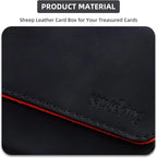 Magic Card Deck Box for MTG Single Deck Card Box fits 100+ TCG Sleeved Cards Soft Leather Card Box Top loading Card Boxes Magic Gift for MTG TCG CCG (Horizontal,Black)