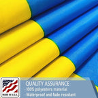 Ukraine Flag 4X6 FT Made in The USA-Heavy Duty Vibrant Colors Double Sided Ukrainian UKR Flag with 2 Brass Grommets for Home/Company/Indoor Outdoor Decoration