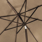 EliteShade USA 10-Year-Non-Fading 9Ft Market Umbrella Patio Umbrella Outdoor Table Umbrella with Ventilation, Heather Beige